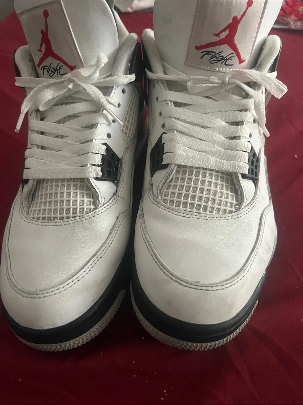 Jordan Men's White and Gray Retro Basketball Sneakers